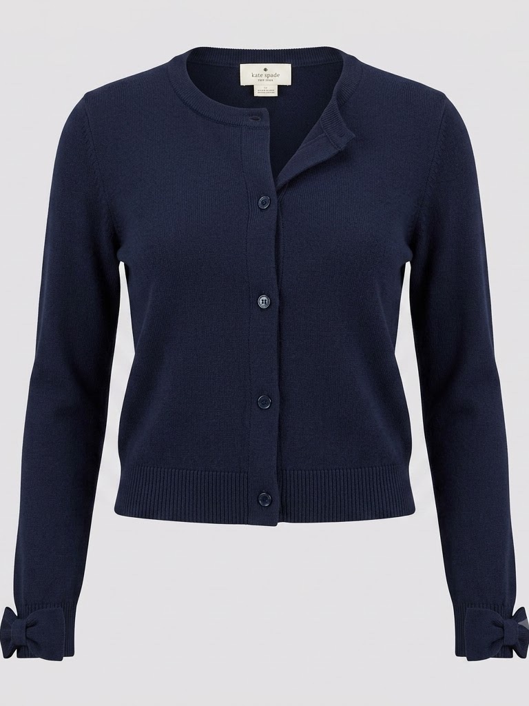 Kate Spade Girl Navy Blue Cardigan Sweater Size 5.